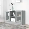 Image de vidaXL Armoire à vitrine - Sonoma gris