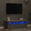Image de vidaXL Meubles TV LED 2 pcs - Gris sonoma
