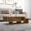 Image de vidaXL Table basse Chêne fumé 105x55x32 cm