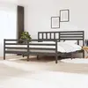 Image de vidaXL Cadre de lit - Bois massif Gris 200x200 cm