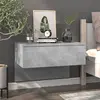 Image de VIDAXL Table de Nuit Murale Gris Béton