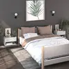 Image de vidaXL Lot de 2 Tables de chevet murales - Blanc
