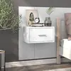 Image de VIDAXL Table de chevet murale - Blanc