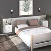 Image de vidaXL Tables de chevet murales 2 pcs Blanc
