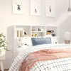 Image de vidaXL Armoire de tête de lit - Blanc 120x19x103,5 cm
