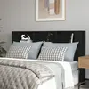 Image de vidaXL Armoire de tête de lit - Noir 180 cm