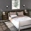 Image de vidaXL Tables de chevet murales 2 pcs - Chêne fumé