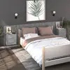 Image de vidaXL Tables de chevet murales - Sonoma gris