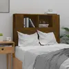 Image de vidaXL Armoire de Tête de Lit - Chêne Fumé