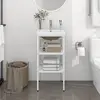 Image de Cadre de lavabo salle de bain Vidaxl - Blanc