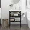 Image de vidaXL Cadre lavabo salle de bain 59x38x83 cm - Noir