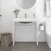 Image de vidaXL Cadre lavabo vasque encastrée - Blanc