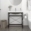 Image de vidaXL Cadre lavabo Fer Noir