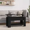 Image de VIDAXL Table basse - Noir - Plateau relevable