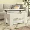 Image de vidaXL Table basse blanc brillant 79x49x41 cm