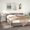 Image de vidaXL Tables de chevet 2 pcs Gris Béton