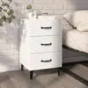 Image de VIDAXL Table de Chevet Blanc