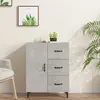 Image de vidaXL Buffet gris béton 69,5x34x90 cm