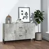 Image de vidaXL Buffet - Gris Béton, Bois d'Ingénierie