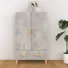 Image de vidaXL Buffet haut gris béton 115 cm