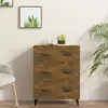 Image de VIDAXL Buffet chêne fumé 69,5x34x90 cm