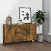 Image de vidaXL Buffet chêne fumé 100x36x60 cm