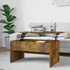 Image de vidaXL Table basse Chêne fumé 80x50,5x41,5 cm