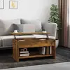 Image de vidaXL Table basse Chêne fumé 102x50x52,5 cm