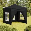 Image de vidaXL Tente pliable Noir 2x2 m