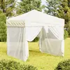 Image de vidaXL Tente de réception pliable avec parois Crème 2x2 m