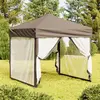 Image de vidaXL Tente de réception pliable avec parois Taupe 2x2 m
