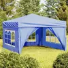 Image de vidaXL Tente pliable Bleu Parois