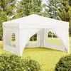 Image de vidaXL Tente de réception pliable avec parois Crème 3x3 m