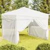 Image de vidaXL Tente de réception pliable avec parois - Blanc