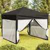 Image de vidaXL Tente de réception pliable avec parois - Noir