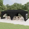 Image de vidaXL Tente pliable Noir 3x6 m