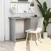 Image de vidaXL Bureau avec porte - Gris