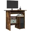 Image de vidaXL Bureau Chêne fumé
