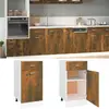 Image de VidaXL Armoire plancher à tiroir 40 cm - Chêne fumé