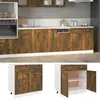 Image de VidaXL Armoire plancher à tiroir 80 cm - Chêne fumé