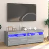 Image de vidaXL Meuble TV LED Sonoma Gris 120x35x40 cm