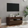 Image de vidaXL Meuble TV avec LED - Chêne marron