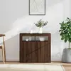 Image de vidaXL Buffet avec LED - Chêne marron