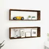 Image de vidaXL Étagères Cubiques Murales 2pcs Chêne Fumé