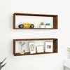 Image de vidaXL Étagères Murales Cubiques 2 pcs - Chêne Marron