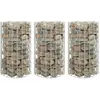 Image de vidaXL Lit Surélevé Gabion Circulaire 3 Pcs
