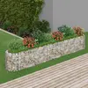 Image de vidaXL Lit surélevé à gabion Fer galvanisé 330x50x50 cm