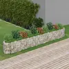 Image de vidaXL Lit surélevé à gabion Fer galvanisé 400x50x50 cm