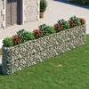 Image de vidaXL Lit surélevé à gabion - 470x50x100 cm