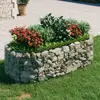 Image de vidaXL Lit surélevé à gabion - 200x100x50 cm - Fer galvanisé